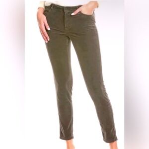 JMcLaughlin dark olive velvet Watson jeans size 2